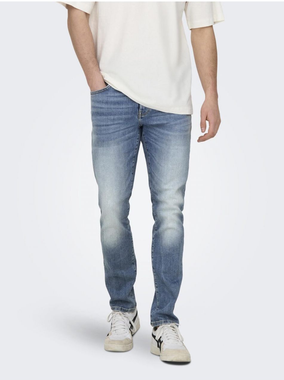 Svetlomodré pánske slim džínsy ONLY & SONS Loom