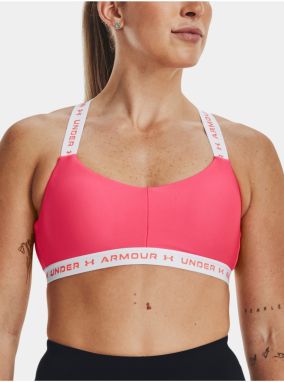 Tmavo ružová športová podprsenka Under Armour Crossback Low