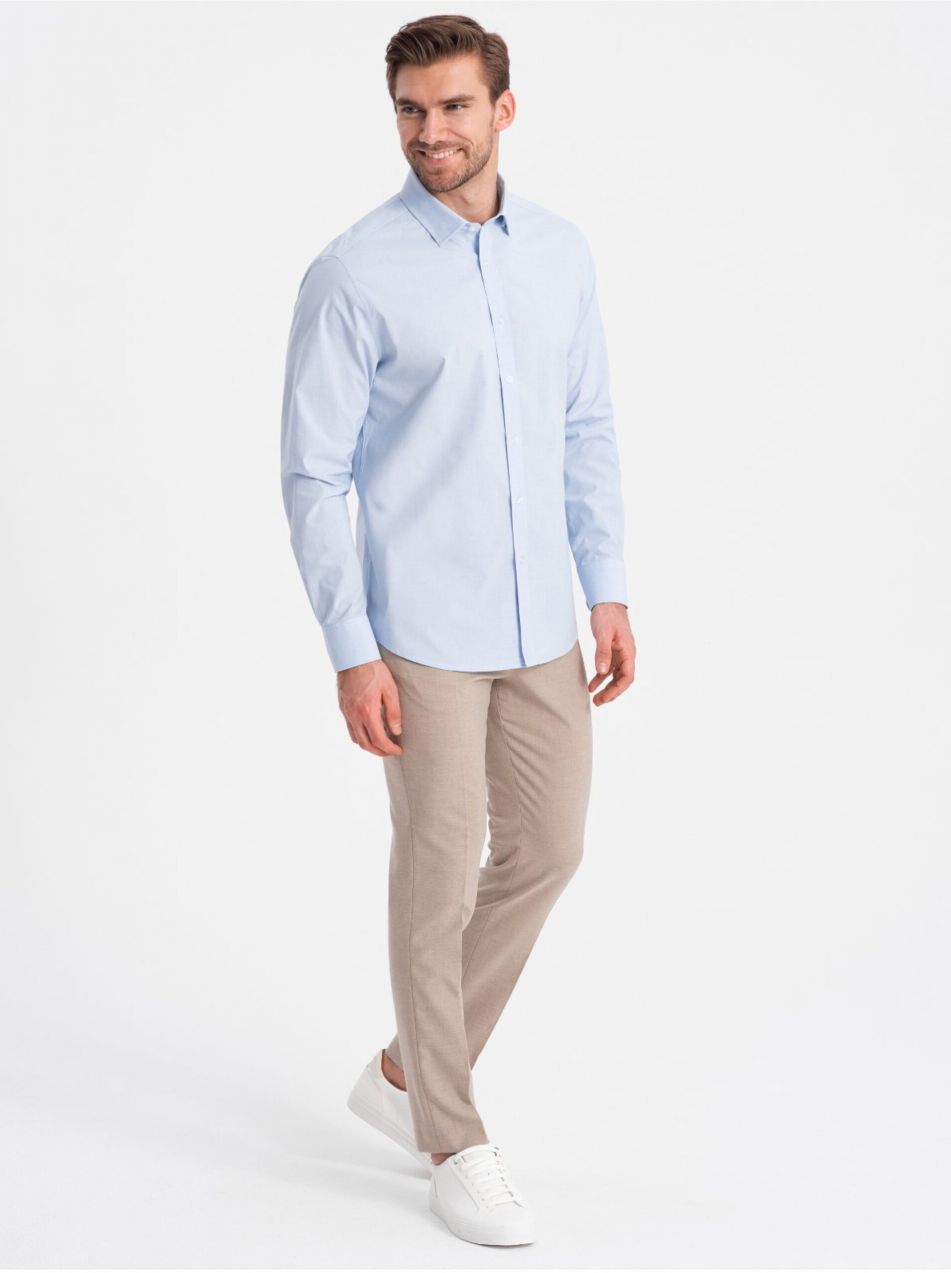 Svetlomodrá pánska košeľa Ombre Clothing