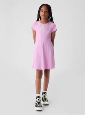 Ružové dievčenské mini šaty GAP