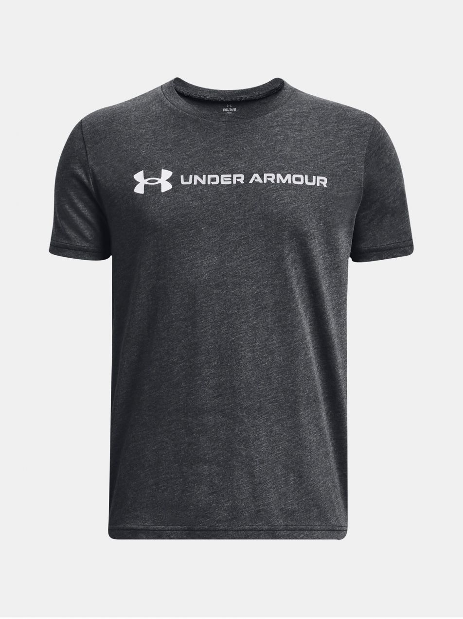 Tmavosivé tričko Under Armour UA B LOGO WORDMARK SS