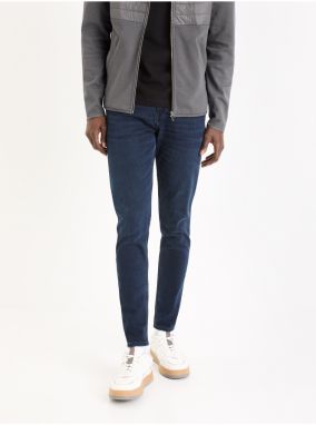 Tmavomodré skinny fit džínsy Celio Foskinny