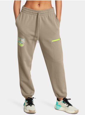 Svetlo hnedé tepláky Under Armour Pjt Rck Q1 HW Terry Pant