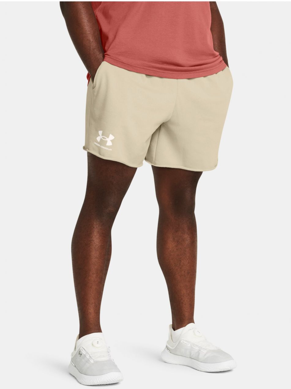 Svetlo hnedé športové kraťasy Under Armour UA Rival Terry 6in Short
