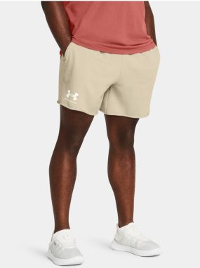 Svetlo hnedé športové kraťasy Under Armour UA Rival Terry 6in Short