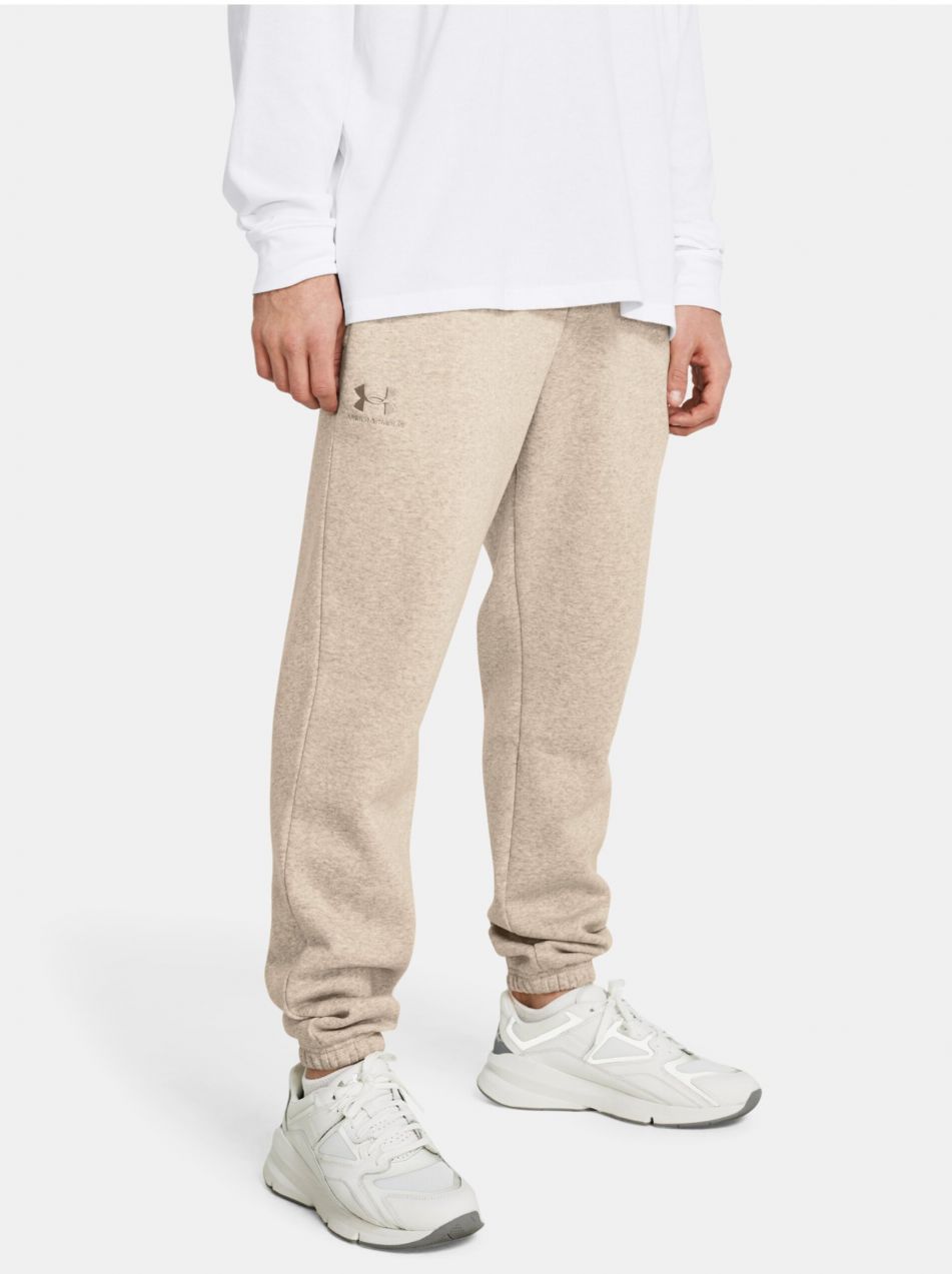 Svetlo hnedé tepláky Under Armour UA Essential Fleece Jogger
