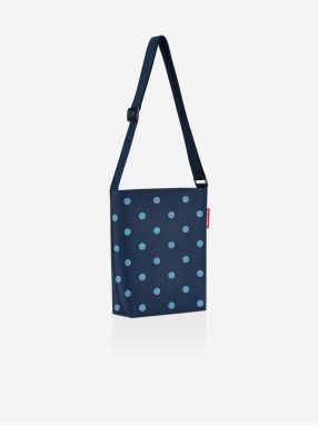Tmavomodrá dámska bodkovaná kabelka cez rameno Reisenthel Shoulderbag S Mixed Dots Blue