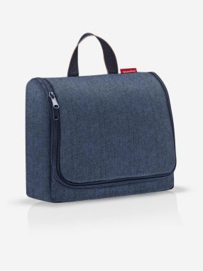 Tmavomodrá kozmetická taška Reisenthel Toiletbag XL Herringbone Dark Blue