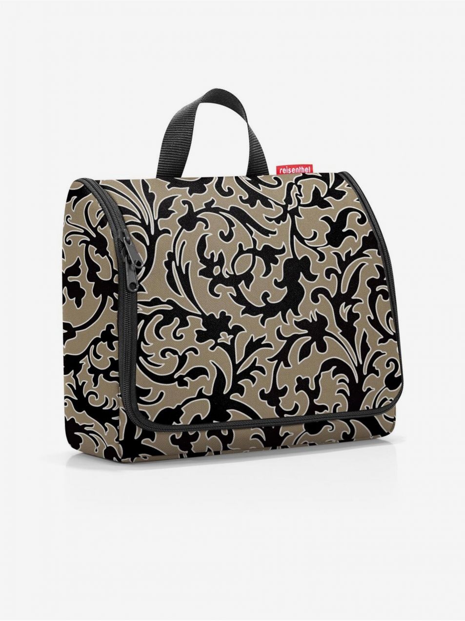 Kaki vzorovaná kozmetická taška Reisenthel Toiletbag XL Baroque Marble