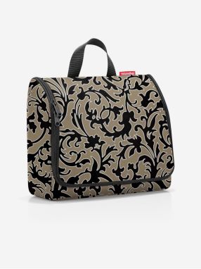 Kaki vzorovaná kozmetická taška Reisenthel Toiletbag XL Baroque Marble