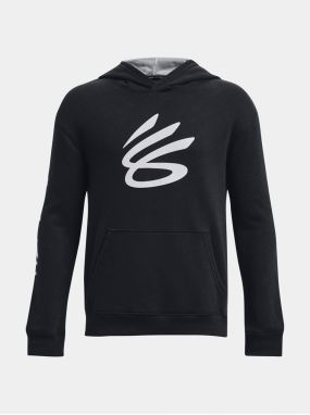 Čierna mikina s kapucňou Under Armour Curry Boys Splash Hoodie