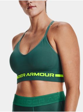 Tmavozelená športová podprsenka Under Armour UA Seamless Low Long Bra