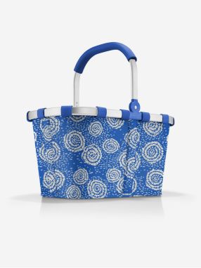 Modrý vzorovaný nákupný košík Reisenthel Carrybag Batik Strong Blue