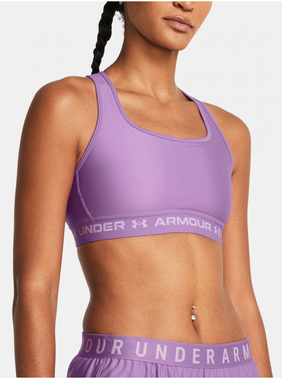 Svetlo fialová športová podprsenka Under Armour Crossback Mid Bra