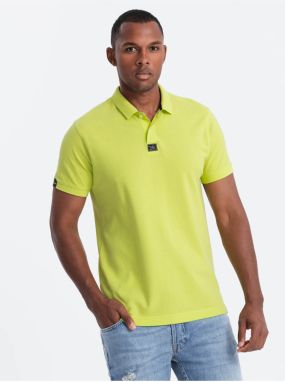 Svetlo zelené pánske polo tričko Ombre Clothing