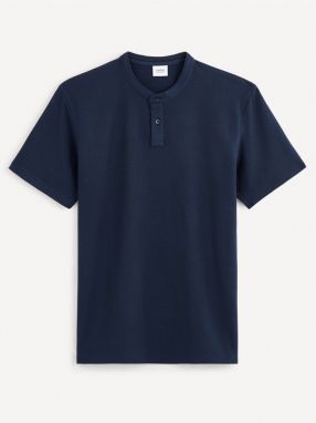 Tmavomodré pánske basic polo tričko Celio Gesohel