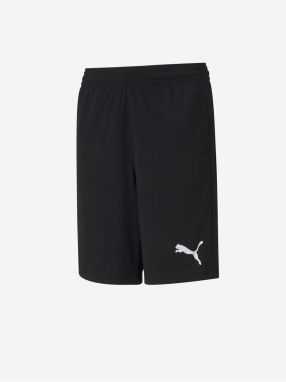 Čierne chlapčenské športové kraťasy Puma Active Interlock Shorts