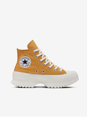 Horčicové dámske členkové tenisky na platforme Converse Chuck Taylor All Star Lugged 2.0