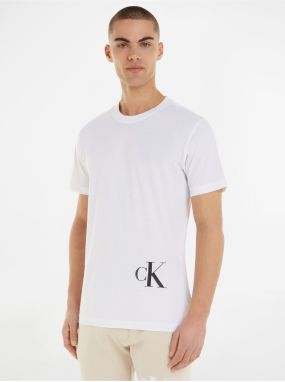 Tričká s krátkym rukávom pre mužov Calvin Klein Jeans - biela