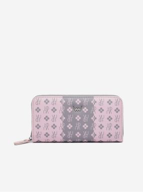 Ružovo-šedá dámska vzorovaná peňaženka VUCH Marva Grey