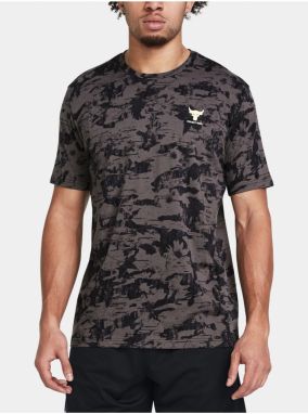 Tmavo hnedé tričko Under Armour UA Pjt Rck Payof AOP Graphic