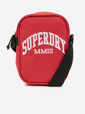 Červená pánska malá crossbody taška s nápisom Superdry Side Bag