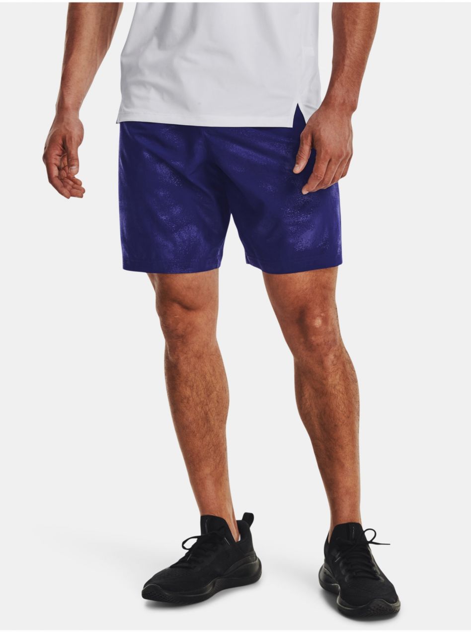 Tmavomodré športové kraťasy Under Armour UA Woven Emboss Short