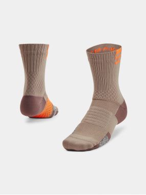 Hnedé športové ponožky Under Armour UA AD Playmaker 1pk Mid