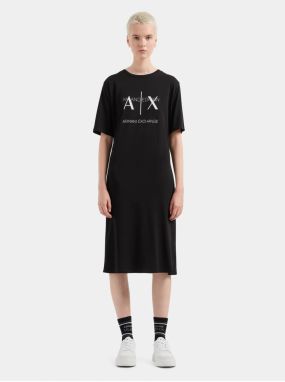 Čierne dámske šaty Armani Exchange