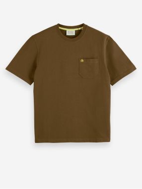 Khaki pánske tričko Scotch & Soda