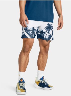 Modro-biele pánske športové kraťasy Under Armour Curry Mesh Short 3