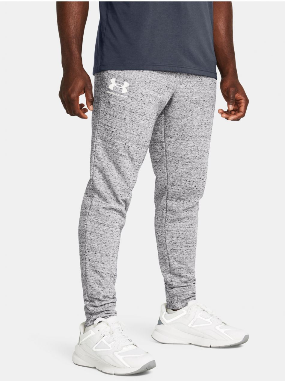 Svetlosivé športové tepláky Under Armour UA Rival Terry Jogger