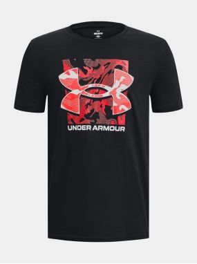 Čierne tričko Under Armour UA B BOX LOGO CAMO SS MFO