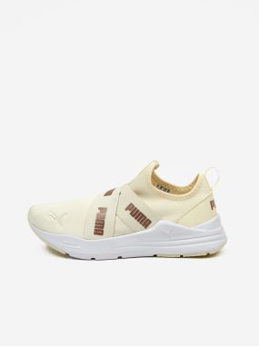 Krémové dámske slip on tenisky Puma Wired Run