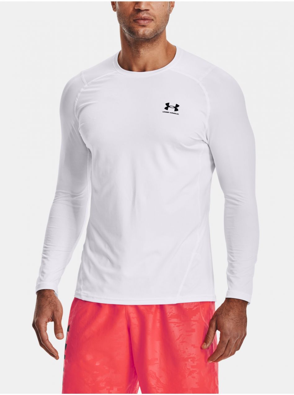 Tričko Under Armour UA HG Armour Fitted LS  - biela
