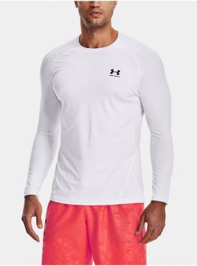 Tričko Under Armour UA HG Armour Fitted LS  - biela