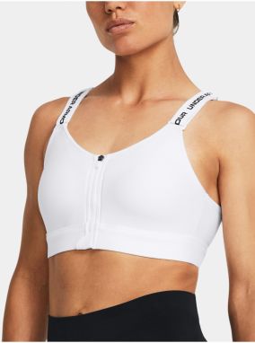 Biela dámska športová podprsenka Under Armour UA Infinity High Zip 2.0 Bra