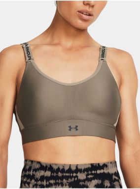 Hnedá dámská športová podprsenka Under Armour UA Infinity Mid 2.0 Rib Bra