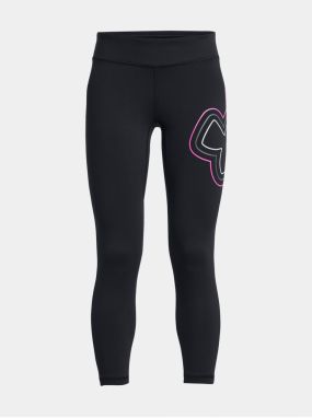 Čierne dievčenské športové legíny Under Armour Motion Branded Ankle Legging