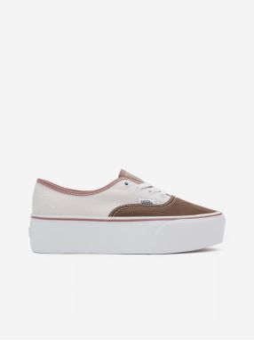 Krémovo-hnedé dámske tenisky VANS Authentic Stackform