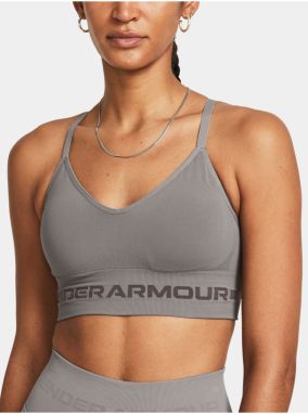 Šedá športová podprsenka Under Armour UA Seamless Low Long Bra