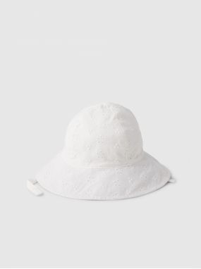 Biely detský klobúk GAP