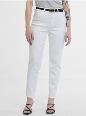 Biele dámske mom džínsy ORSAY