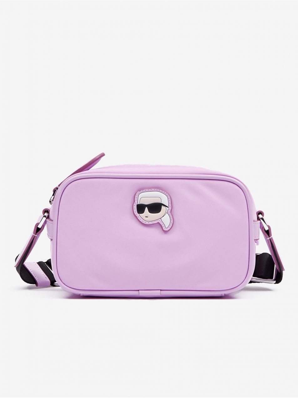Svetlo fialová dámska crossbody kabelka KARL LAGERFELD Ikonik 2.0 Nylon Camera Bag