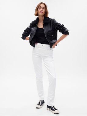 Biele dámske slim fit džínsy GAP