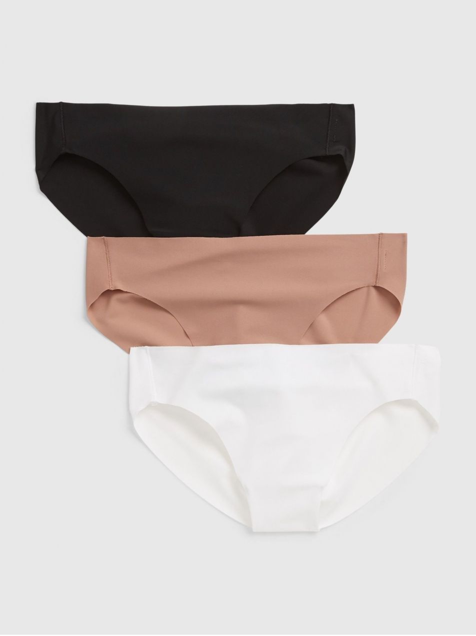 Farebné dámske nohavičky no-show bikini, 3ks