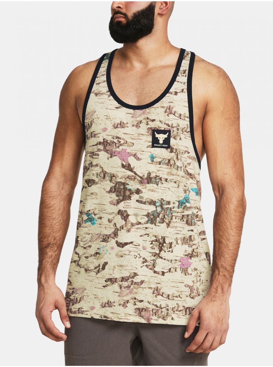 Svetlo hnedé športové tielko Under Armour UA Pjt Rck Camo Grphc Tk