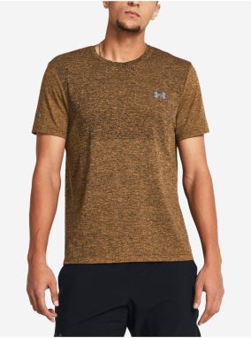 Hnedo-oranžové pánske tričko Under Armour UA Seamless Stride SS