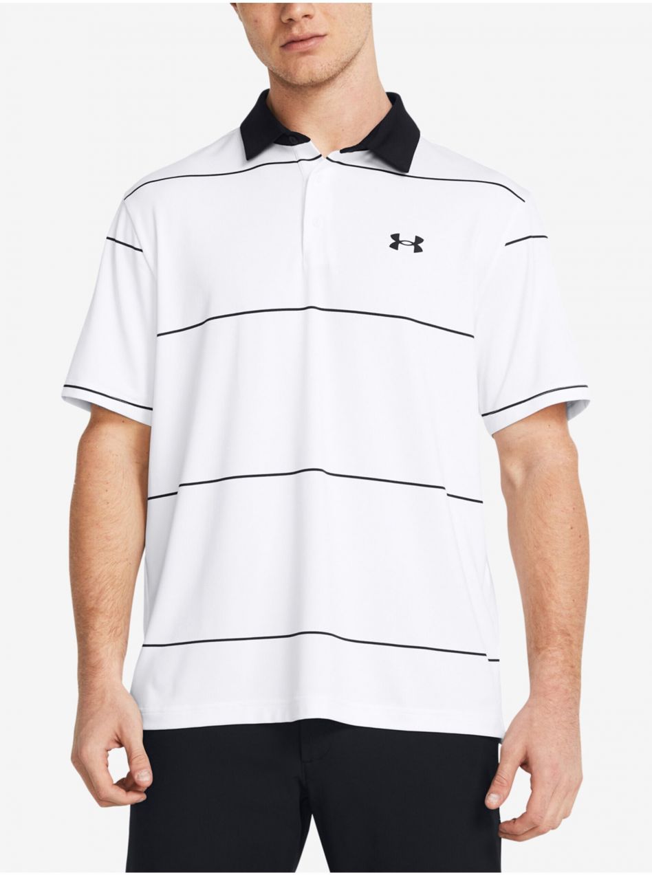 Bílé pánské polo tričko Under Armour UA Playoff 3.0 Stripe Polo