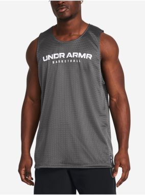 Tmavosivé pánske športové tielko Under Armour Baseline Reversible Tank